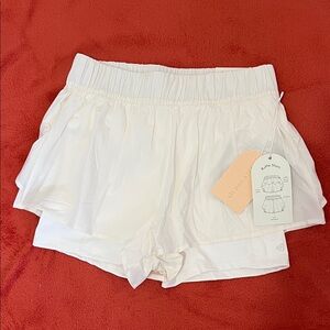 Women's White Athletic Shorts